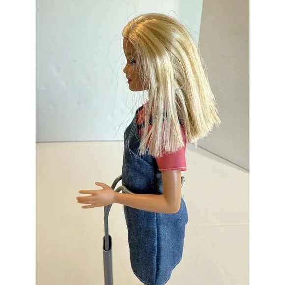 Mattel Blonde Fashion Doll 2015 W/Cute Denim Outfit W/Boots R49HF Authentic - Picture 8 of 9